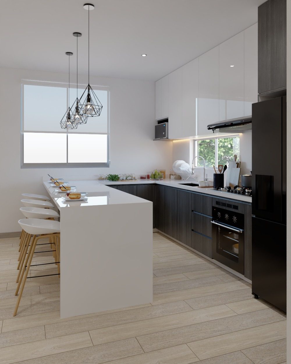 Cocina integral – vista lateral